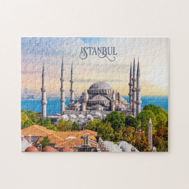 Benutzerdefinierter Text Istanbul Puzzle (Horizontal)