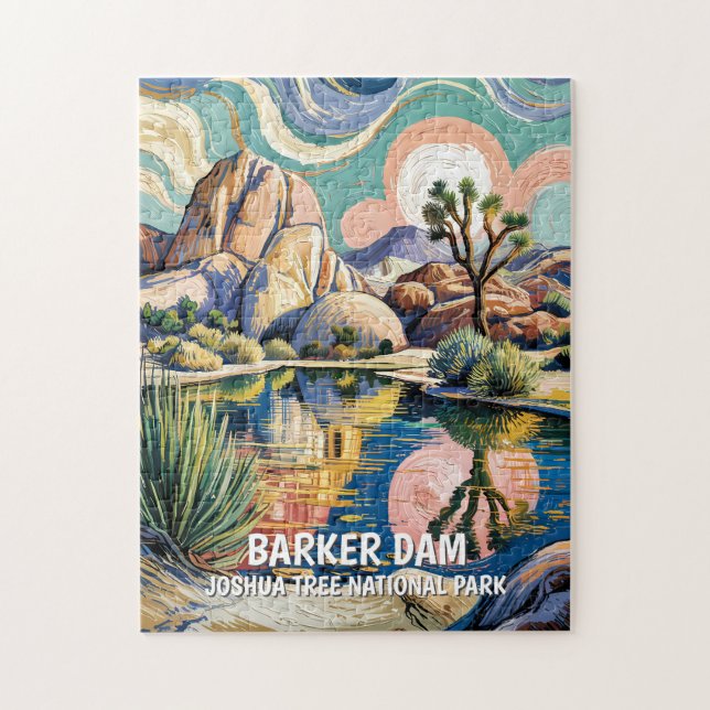 Benutzerdefinierter Text Joshua Tree Dam Farbiger  Puzzle (Vertikal)