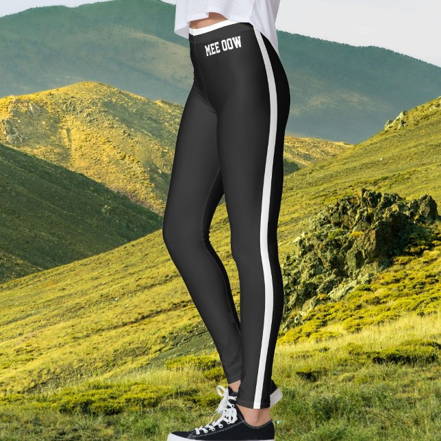 Benutzerdefinierter Text Katzenmutter Jet Black We Leggings (Von Creator hochgeladen)