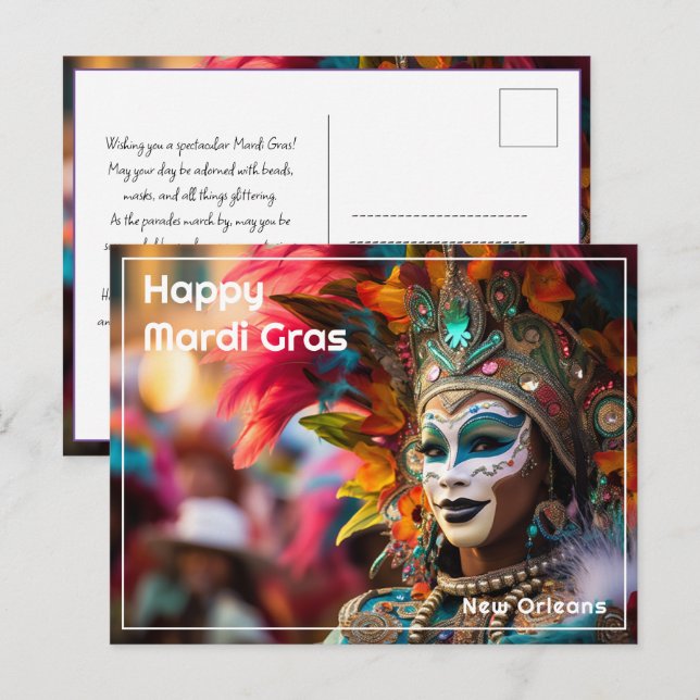 Benutzerdefinierter Text Königliche Regionen: Mard Postkarte (Vorne/Hinten)