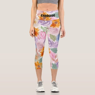 Benutzerdefinierter Text l Modernes und schönes Bl Capri Leggings