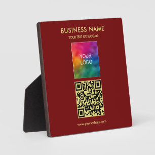 Benutzerdefinierter Text Laden Sie Ihren Logo-QR-C Fotoplatte