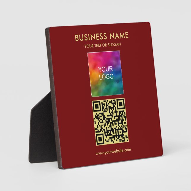 Benutzerdefinierter Text Laden Sie Ihren Logo-QR-C Fotoplatte (Vorderseite)
