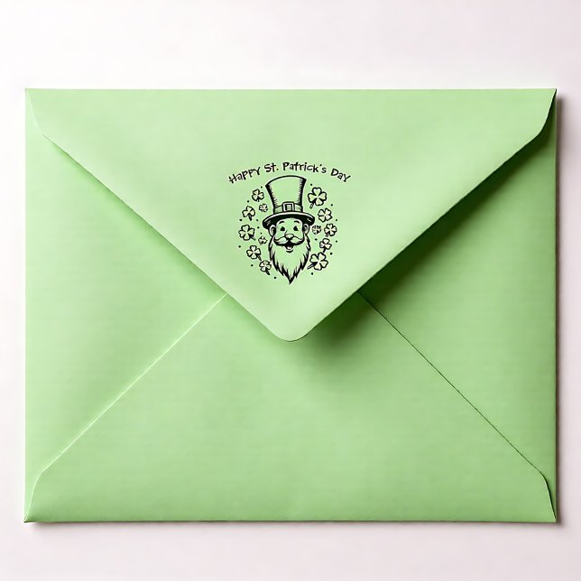 Benutzerdefinierter Text, Leprechaun Pop Gummistempel (Custom text, Leprechaun Pop Rubber Stamp)