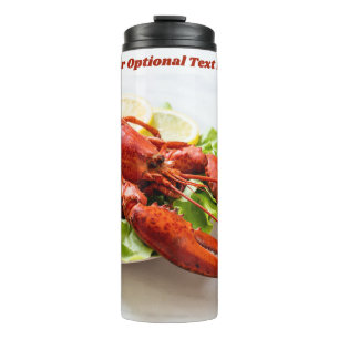 Benutzerdefinierter Text-Lobster Thermosbecher