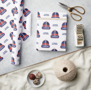 Benutzerdefinierter Text London Geschenkpapier