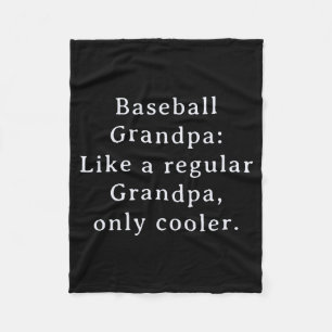 Benutzerdefinierter Text Lustiges Opa Baseball T-S Fleecedecke