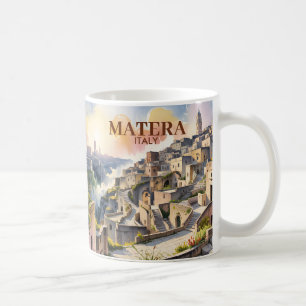 Benutzerdefinierter Text Matera Italien Reise Sass Kaffeetasse