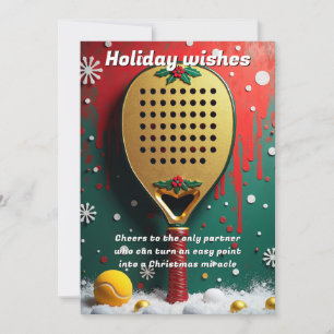🎾🎄Benutzerdefinierter Text, Miracle Shots & Mist Feiertagskarte