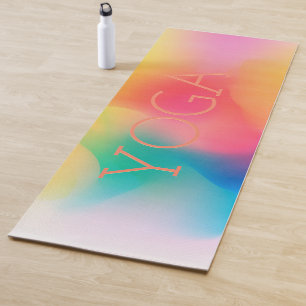 Benutzerdefinierter Text mit abstraktem Hintergrun Yogamatte