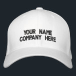 Benutzerdefinierter Text mit Baseball-Hat-Auswahl Bestickte Baseballkappe<br><div class="desc">Entwerfen Sie Ihre eigenen Personalisierten Farben und Schriftart Werbebotschaften bestickt Baseball Hats mit individuellem Text - Fügen Sie Ihren Text - Name - Firma / Nummer / Letter / Slogan - Tagline / oder Website , Telefon , E-Mail , Social Media Handle , Adresse , Logo - Foto / mehr...</div>