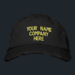 Benutzerdefinierter Text mit bestickter Hülle Ihre Bestickte Baseballkappe<br><div class="desc">Wählen Sie Schriftart und Farbe - Gestalten Sie Ihre eigenen Personalisierten bestickten Werbegeschenkhacks aus Baseball Hats mit individuellem Text - Ihren Text hinzufügen - Name - Firma / Nummer / Letter / Slogan - Tagline / oder Website , Telefon , E-Mail , Social Media Handle , Adresse , Logo -...</div>