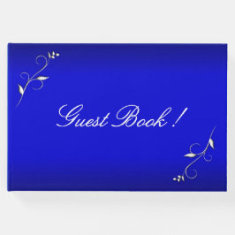 Benutzerdefinierter Text mit blauer Blume Gästebuch