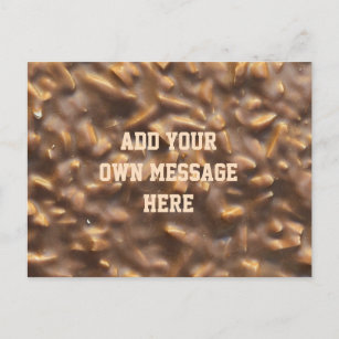 Benutzerdefinierter Text mit Chunky-Schokolade Postkarte