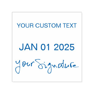Benutzerdefinierter Text mit dem Signaturdatum Permastempel