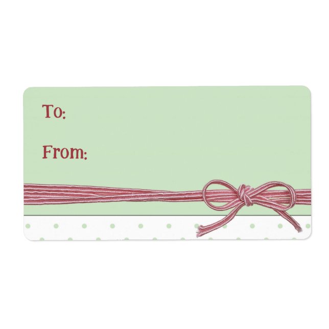 Benutzerdefinierter Text mit einem Bow verbunden (Vorne)