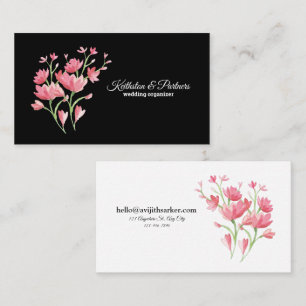Benutzerdefinierter Text mit Watercolor Moderne Bl Visitenkarte