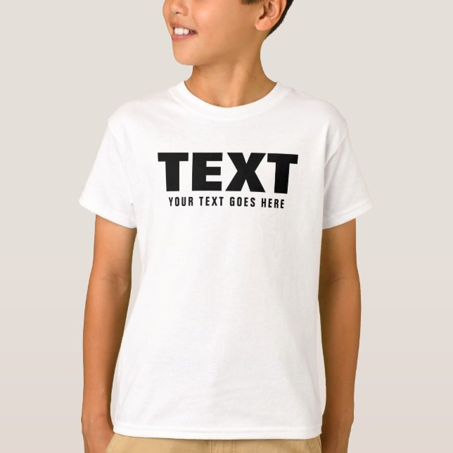 Benutzerdefinierter Text Moderner großer Schriftar T-Shirt (Vorderseite)