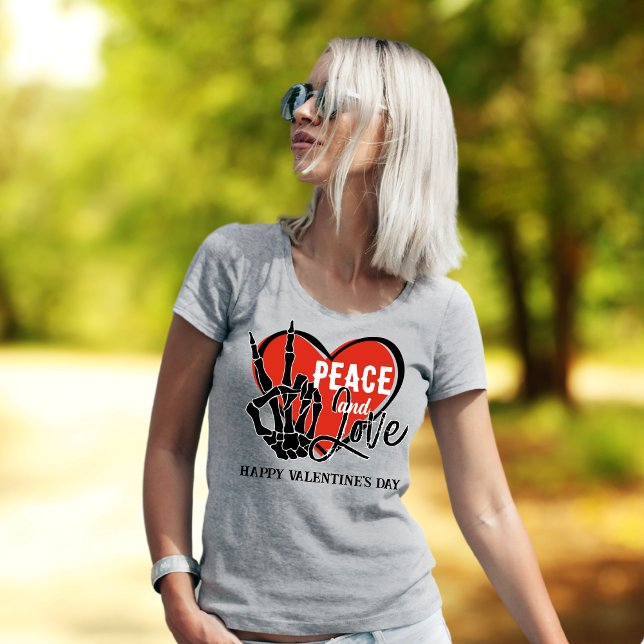 Benutzerdefinierter Text Modernes Skelett Hand Fri T-Shirt (Von Creator hochgeladen)