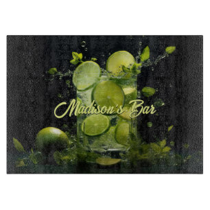 Benutzerdefinierter Text Mojito Cocktail Schneidebrett