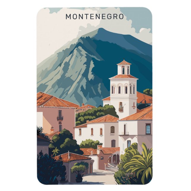 Benutzerdefinierter Text Montenegro Magnet (Vertikal)