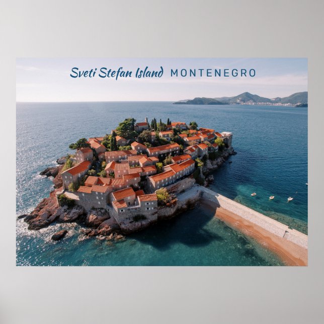 Benutzerdefinierter Text Montenegro Poster (Vorne)