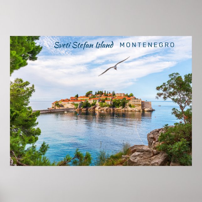 Benutzerdefinierter Text Montenegro Poster (Vorne)