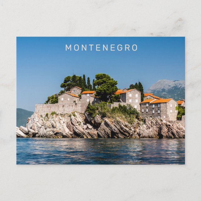Benutzerdefinierter Text Montenegro Postkarte (Vorderseite)