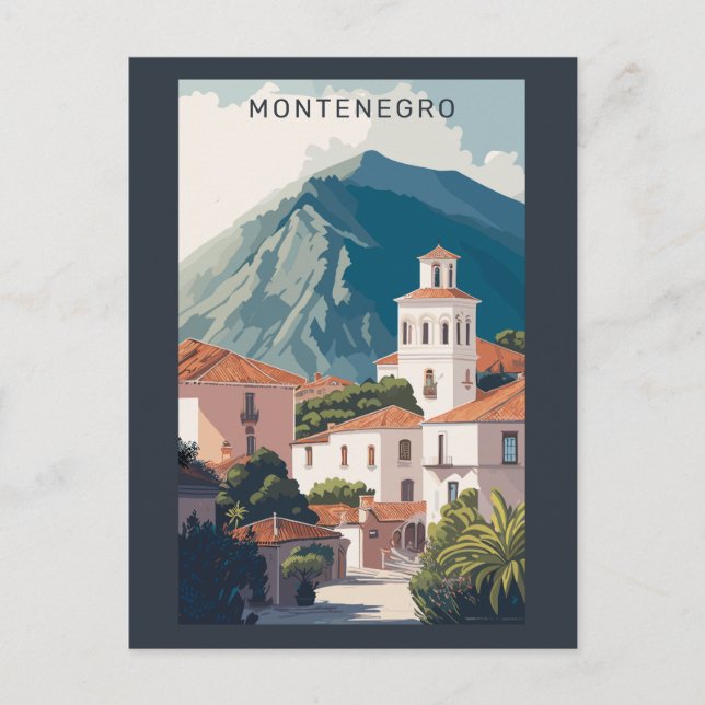 Benutzerdefinierter Text Montenegro Postkarte (Vorderseite)