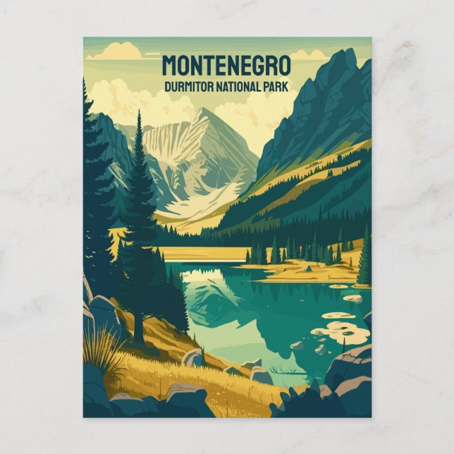 Benutzerdefinierter Text Montenegro Postkarte (Vorderseite)