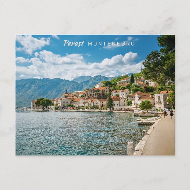 Benutzerdefinierter Text Montenegro Postkarte (Vorderseite)