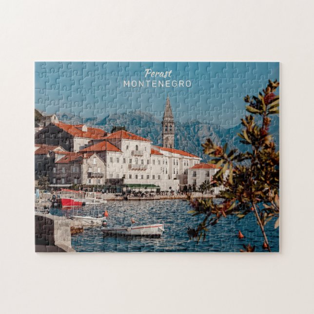 Benutzerdefinierter Text Montenegro Puzzle (Horizontal)