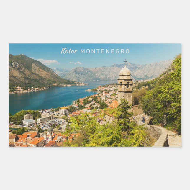 Benutzerdefinierter Text Montenegro Rechteckiger Aufkleber (Vorderseite)