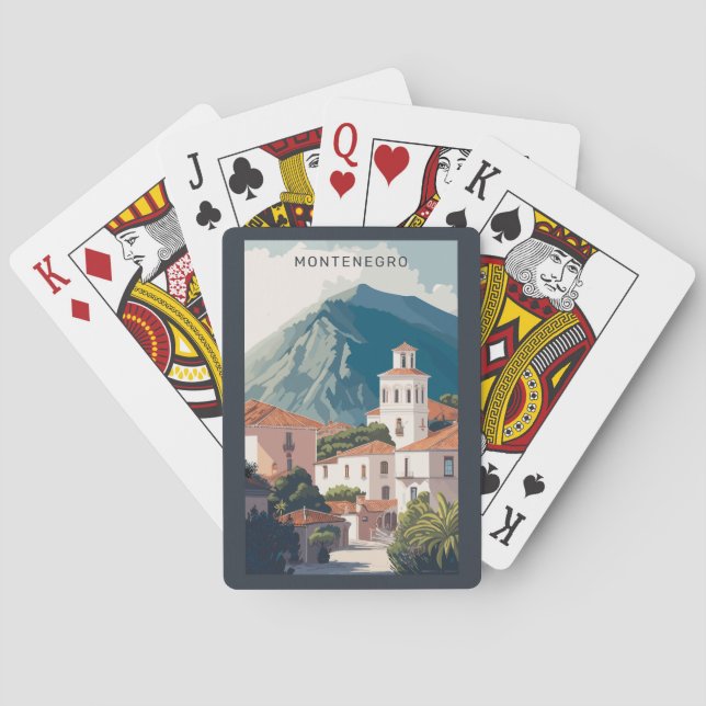 Benutzerdefinierter Text Montenegro Spielkarten (Rückseite)
