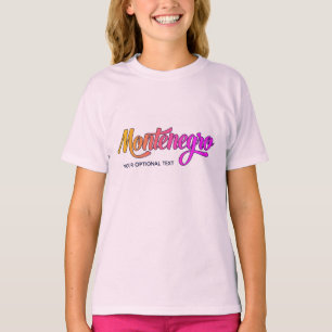 Benutzerdefinierter Text Montenegro T-Shirt