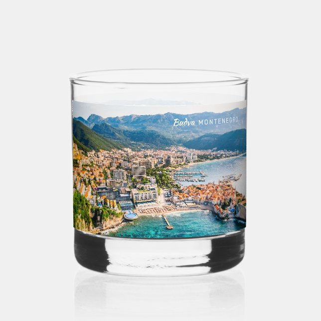 Benutzerdefinierter Text Montenegro Whiskyglas (Vorderseite)