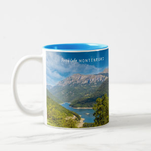 Benutzerdefinierter Text Montenegro Zweifarbige Tasse