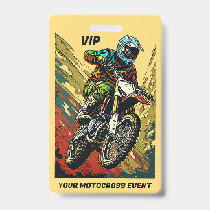 Benutzerdefinierter Text Motocross Ausweis
