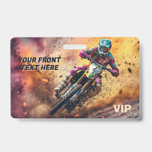 Benutzerdefinierter Text Motocross Ausweis