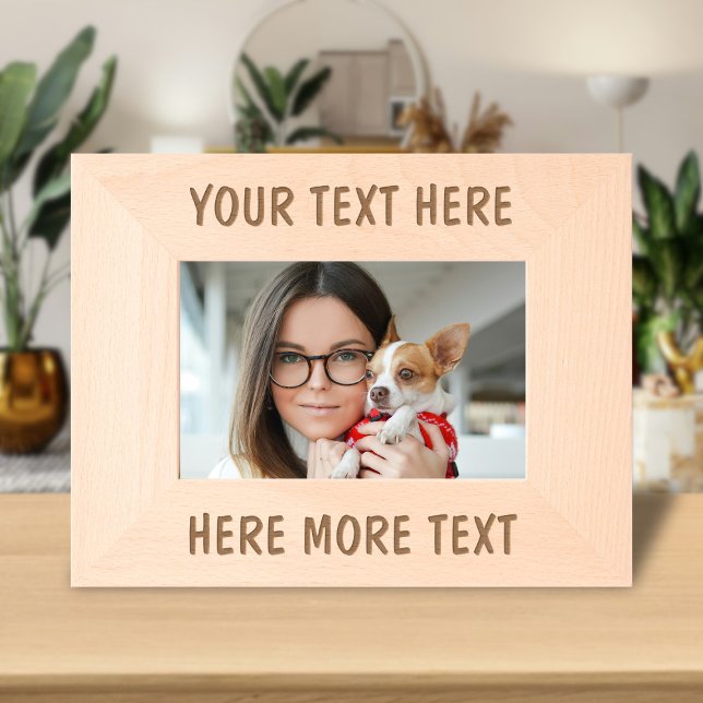 Benutzerdefinierter Text Name Laser Gravur Bilderr Geätzte Rahmen (Von Creator hochgeladen)