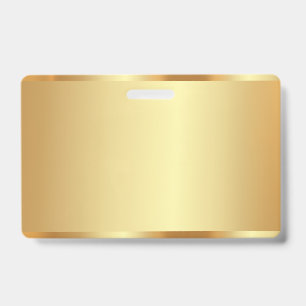 Benutzerdefinierter Text Name Logo Name Gold Leere Ausweis