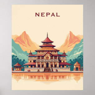 Benutzerdefinierter Text Nepal Poster