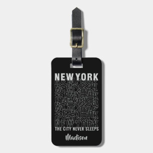 Benutzerdefinierter Text New Yorker Gepäckmarke Gepäckanhänger