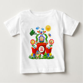 Benutzerdefinierter Text Niedlich farbige Emoji-Bl Baby T-shirt