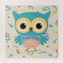 Benutzerdefinierter Text niedliche Uhpastel Vintag Puzzle