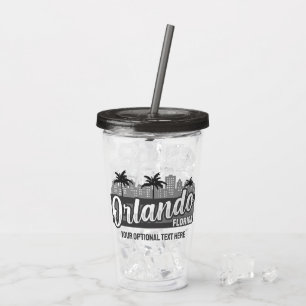Benutzerdefinierter Text Orlando Florida Acryltrinkbecher