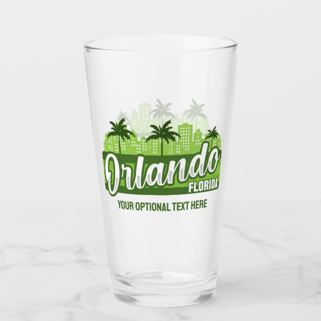 Benutzerdefinierter Text Orlando Florida Glas (Vorderseite)
