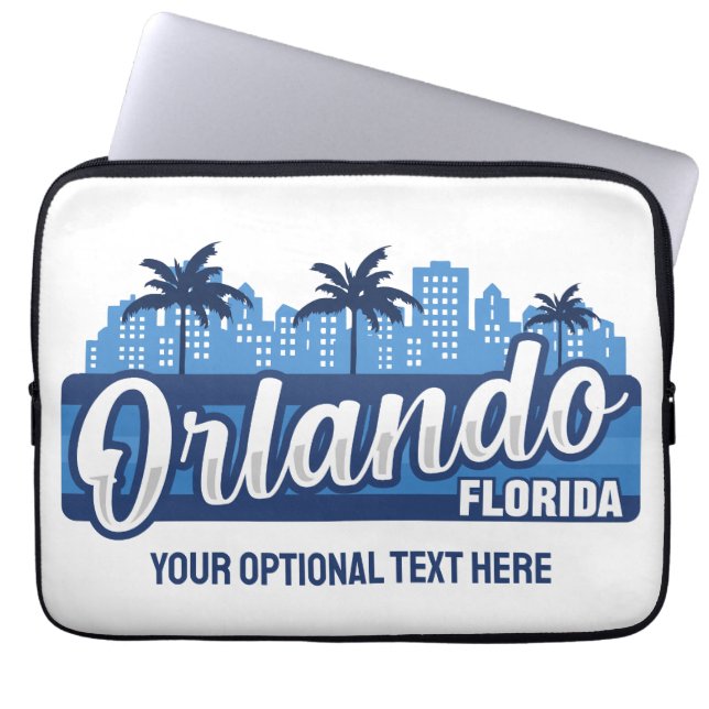 Benutzerdefinierter Text Orlando Florida Laptopschutzhülle (Vorderseite)