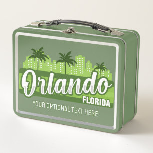 Benutzerdefinierter Text Orlando Florida Metall Brotdose