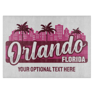 Benutzerdefinierter Text Orlando Florida Schneidebrett